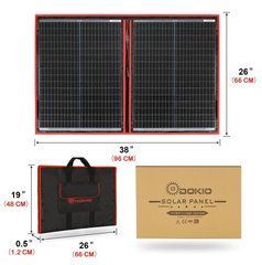 Сонячна панель DOKIO FFSP-100W з контролером 12V, складана, монокристалічна, для автономних систем