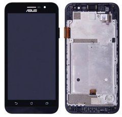 Дисплей Asus ZB500KG ZenFone Go модуль в зборі з тачскріном, чорний, з рамкою, з рамкою