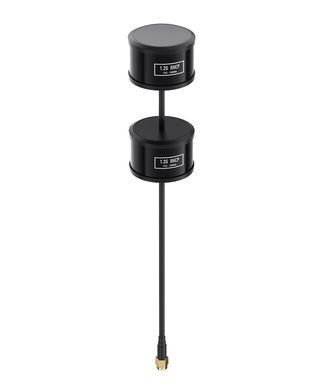 Антенна 1.2G RHCP GEPRC SOMA DUAL 170+80mm 3.26Dbi, SMA-Male прямой, черная, для FPV дронов