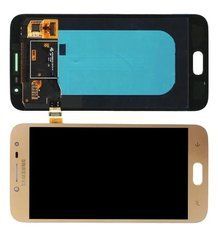 Дисплей Samsung J250F Galaxy J2 (2018) модуль в зборі з тачскріном, золотистий, TFT, High Copy, без рамки