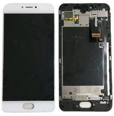 Дисплей Meizu Pro 6 / Pro 6s модуль в зборі з тачскріном, білий, з рамкою, Original, Original, з рамкою