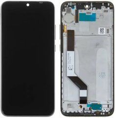 Дисплей Xiaomi Redmi Note 7 модуль в сборе с тачскрином и рамкой, черный, High Copy, с рамкой