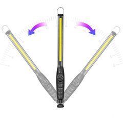 Лампа S580 LED COB 20W аккумуляторная, USB-зарядка с индикатором, магнитная основа, портативный фонарь