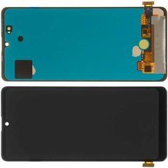 Дисплей Samsung A715 Galaxy A71 (small size) модуль в сборе с тачскрином, черный, OLED, High Copy, без рамки