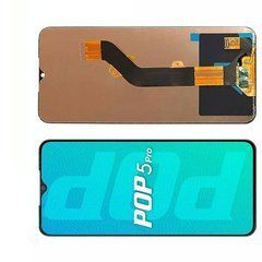 Дисплей TECNO POP 5 Pro модуль в зборі з тачскріном, чорний, High Copy, без рамки