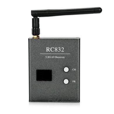 Видеоприемник VRX 5.8Ghz RC832 48CH + антенна RP-SMA 2dBi, для FPV дронов