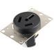 Розетка US NEMA L10-50R, 50A 125/250V, промышленная, с фиксацией Twist-Lock, для американской вилки