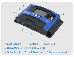 Контролер заряду EASUN MPPT 30A, 12/24V, для сонячних панелей, дисплей, USB, під свинцеві АКБ AGM/GEL/LiFePO4