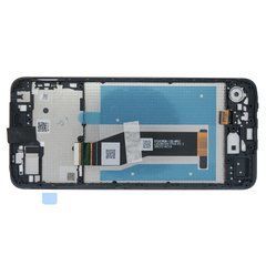 Дисплей Motorola Moto E13 XT2345 модуль в сборе с тачскрином и рамкой, Service Original, черный, Original, с рамкой