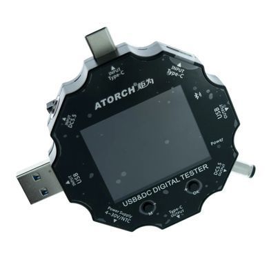 Тестер USB ATORCH UD18 мультиметр вольтметр амперметр, USB/Type-C/DC, 18-в-1, BT, для измерений