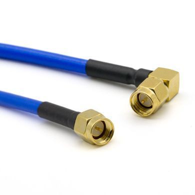 Пигтейл SMA-Male to SMA-Male 90 угловой, с кабелем RG402 10см, переходник для РЕБ