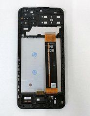 Дисплей Samsung M135 Galaxy M13 модуль в зборі з тачскріном і рамкою, Original PRC, чорний, Original PRC, з рамкою