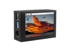 Кейс металевий з 3.5" TFT LCD 480&times;320 сенсорним екраном та охолодженням для Raspberry Pi 4 Model B