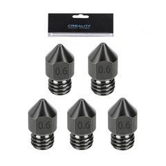 Сопло для Creality Ender-3 S1 / V2, 0.6мм, високотемпературне, загартована сталь, 5шт, MK8
