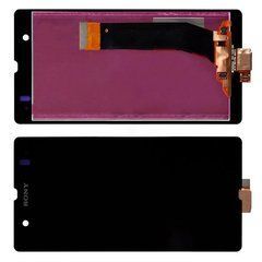 Sony Xperia Z c6603 L36h дисплей в зборі з тачскріном модуль чорний, без рамки