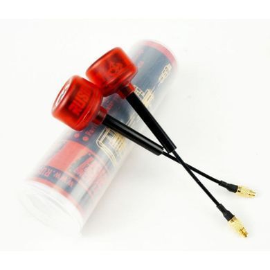 Антенна 5.8G LHCP Rush Cherry 2 II 85mm 1.8Dbi, MMCX-J прямой, красная, для FPV дронов