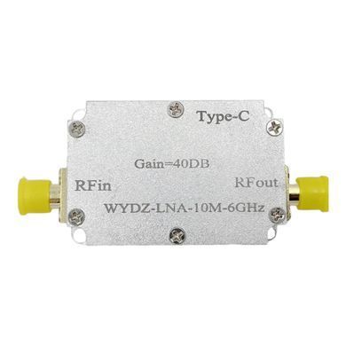 Підсилювач сигналу широкосмуговий 10MHz-6Ghz, 40DB, Type-C, малошумний