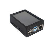 Кейс пластиковий з 3.5" TFT LCD 480&times;320 сенсорним екраном та охолодженням для Raspberry Pi 4 Model B