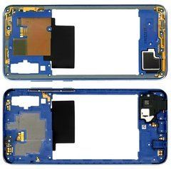 Средняя часть корпуса для телефона Samsung A705 Galaxy A70 (2019) синяя, High Copy