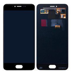 Дисплей Meizu Pro 6 / Pro 6s модуль в сборе с тачскрином, черный, без рамки