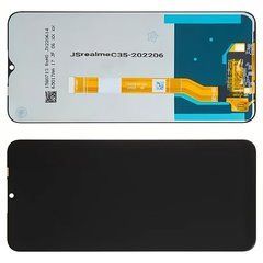 Дисплей REALME C35 модуль в зборі з тачскріном, чорний, High Copy, без рамки