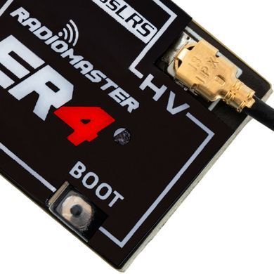 Приймач керування ELRS 2.4GHz Radiomaster ER4 PWM 4CH + антена в комплекті, для моделей автомобіля/човна/літака