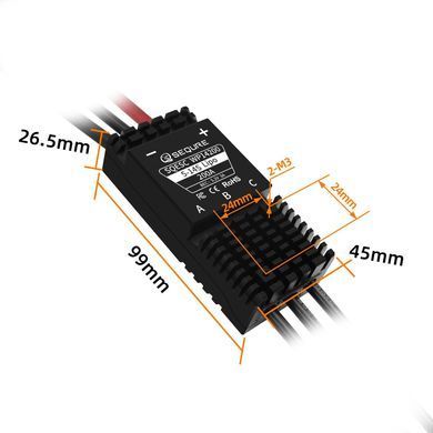Регулятор моторов ESC 200A SEQURE SQESC WP14200A, 5&ndash;14S, BLHeli_32, IP68, для каяков, вертолетов, RC-лодок