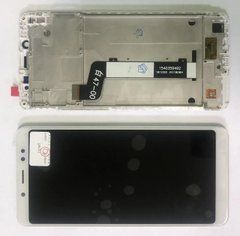 Дисплей Xiaomi Redmi Note 5 / Note 5 Pro модуль в сборе с тачскрином белый с рамкой, Original PRC, Original PRC, с рамкой