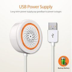 Сирена сигналізації MOES Zigbee Tuya, 90 дБ, світлова та звукова, для розумного дому, Smart Life