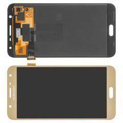 Дисплей Samsung J701F / DS Galaxy J7 Neo модуль в зборі з тачскріном, золотистий, Original, без рамки
