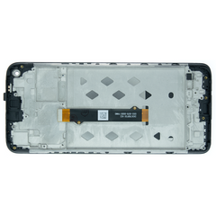 Дисплей Motorola Moto G9 Power XT2091 модуль в сборе с тачскрином и рамкой, черный, Original PRC, Original PRC, с рамкой