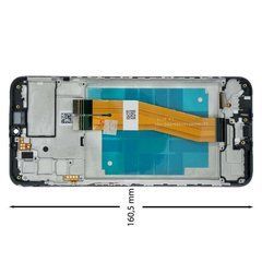 Дисплей Samsung A037F Galaxy A03s модуль в зборі з тачскріном і рамкою, чорний, Original Service, Original, з рамкою