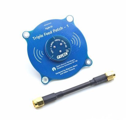 Патч-антенна направленная 5.8G GEPRC Triple Feed Patch 9.4Dbi, RP-SMA-Male, для FPV дронов