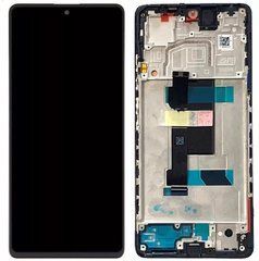 Дисплей Xiaomi Redmi Note 12 Pro 5G модуль в сборе с тачскрином и рамкой, Original, черный, Original, с рамкой