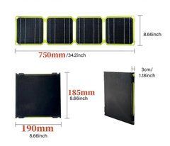 Сонячна панель 40W, USB A/C + DC, складна портативна, ETFE монокристал, для туризму, зелена