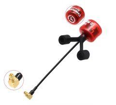 Антена 5.8G LHCP Rush Cherry 2 II 83mm 1.8Dbi з радіальними диполями, Y-MMCX-JW кутовий, червона, для FPV дронів