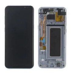 Дисплей Samsung G955F Galaxy S8 Plus модуль в зборі з тачскріном, блакитний, з рамкою, Original, з рамкою