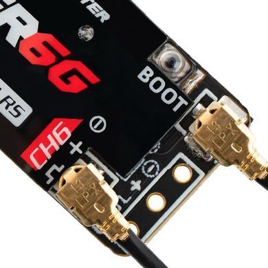 Приймач керування ELRS 2.4GHz Radiomaster ER6G PWM 6CH + антена в комплекті, для БПЛА з фіксованим крилом та планерів