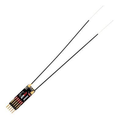 Приймач керування ELRS 2.4GHz Radiomaster ER6G PWM 6CH + антена в комплекті, для БПЛА з фіксованим крилом та планерів
