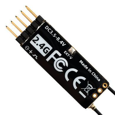Приймач керування ELRS 2.4GHz Radiomaster ER6G PWM 6CH + антена в комплекті, для БПЛА з фіксованим крилом та планерів