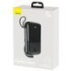 Повербанк Baseus Q pow Digital Display 20000mAh, 15W, з кабелем Lightning-C 3A, зовнішній акумулятор, батарея, УМБ, power bank