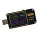 Тестер USB FNIRSI FNB48S, ваттметр амперметр вольтметр, USB/MicroUSB/Type-C, измеритель емкости АКБ и кабелей
