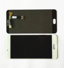 Дисплей Meizu MX6 модуль в сборе с тачскрином, белый, Original, без рамки