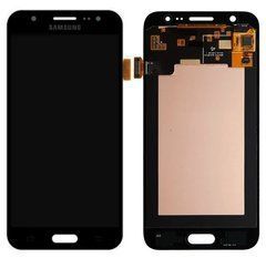 Дисплей Samsung J500H / DS Galaxy J5 OLED HC модуль в зборі з тачскріном, чорний, High Copy, без рамки