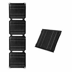 Сонячна панель 40W, USB A/C + DC, складна портативна, ETFE монокристал, для туризму, чорна