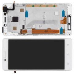 Дисплей Lenovo P1m (P1ma40) Vibe модуль в зборі з тачскріном, білий, з рамкою, з рамкою