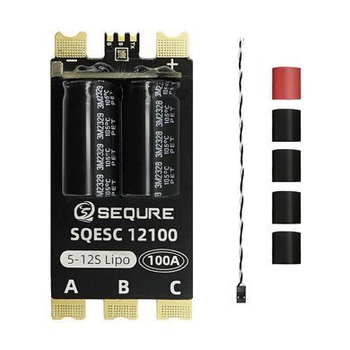 Регулятор моторів ESC 100A SEQURE SQESC 12100, 5&ndash;12S, BLHeli_32, для мультироторних систем, RC-човнів та авто-моделей