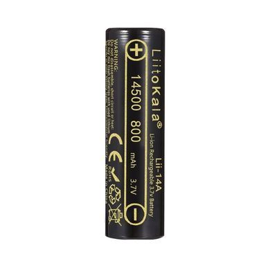 Аккумулятор 14500 LiitoKala Lii-14A 800mAh, 3.7V, Li-Ion, для фонарей, раций, тепловизоров