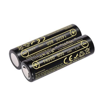 Аккумулятор 14500 LiitoKala Lii-14A 800mAh, 3.7V, Li-Ion, для фонарей, раций, тепловизоров