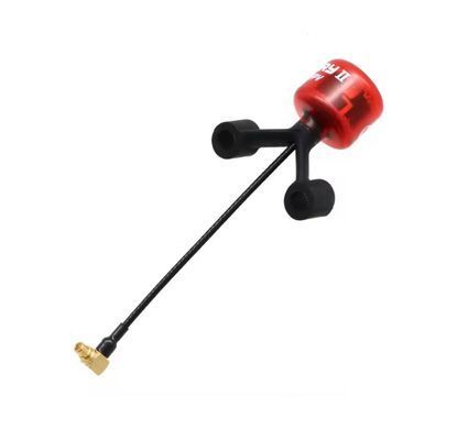 Антена 5.8G RHCP Rush Cherry 2 II 83mm 1.8Dbi з радіальними диполями, Y-MMCX-JW кутовий, червона, для FPV дронів